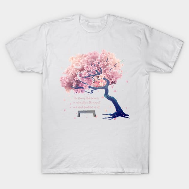 the flower that blooms in adversity T-Shirt by moonsia